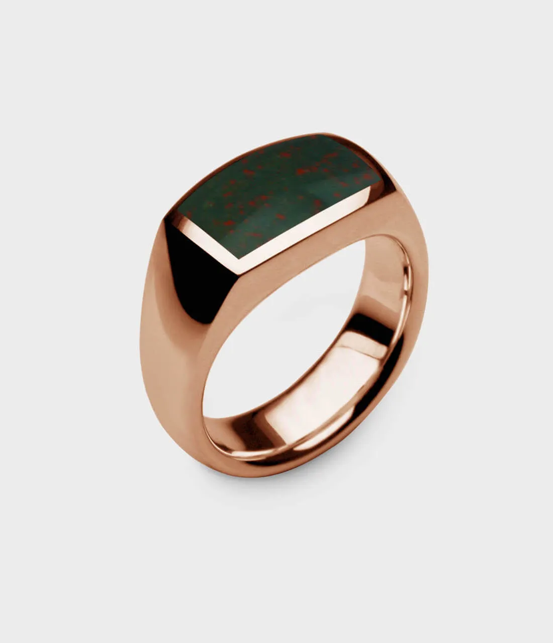 Oxford Signet Ring with Elegant Inlaid Design