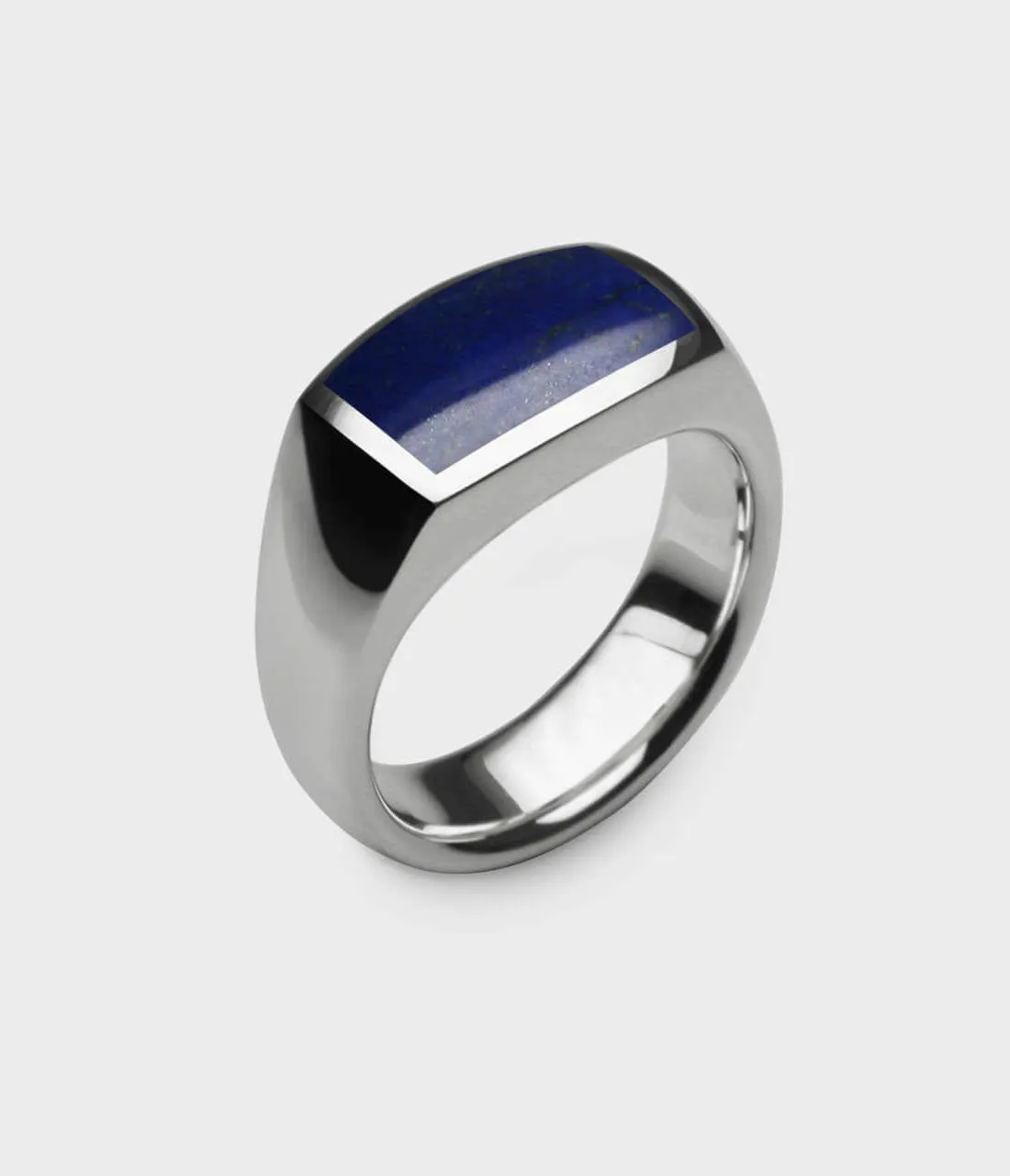 Oxford Signet Ring with Elegant Inlaid Design