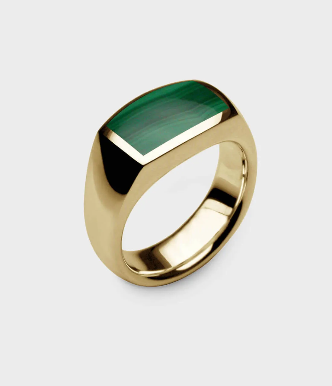 Oxford Signet Ring with Elegant Inlaid Design