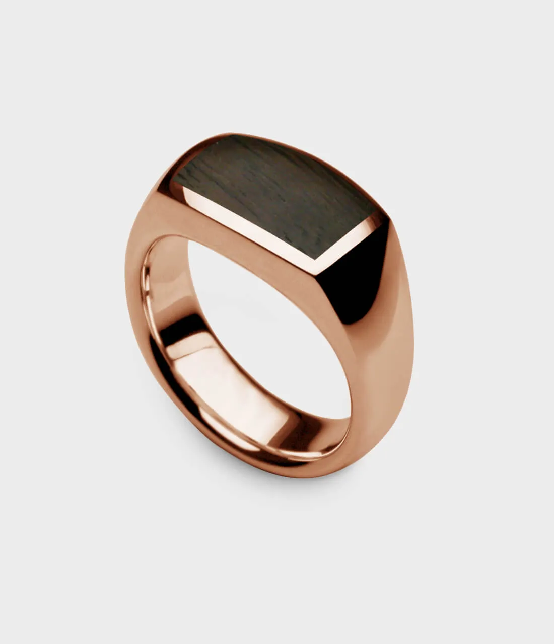 Oxford Signet Ring with Elegant Inlaid Design