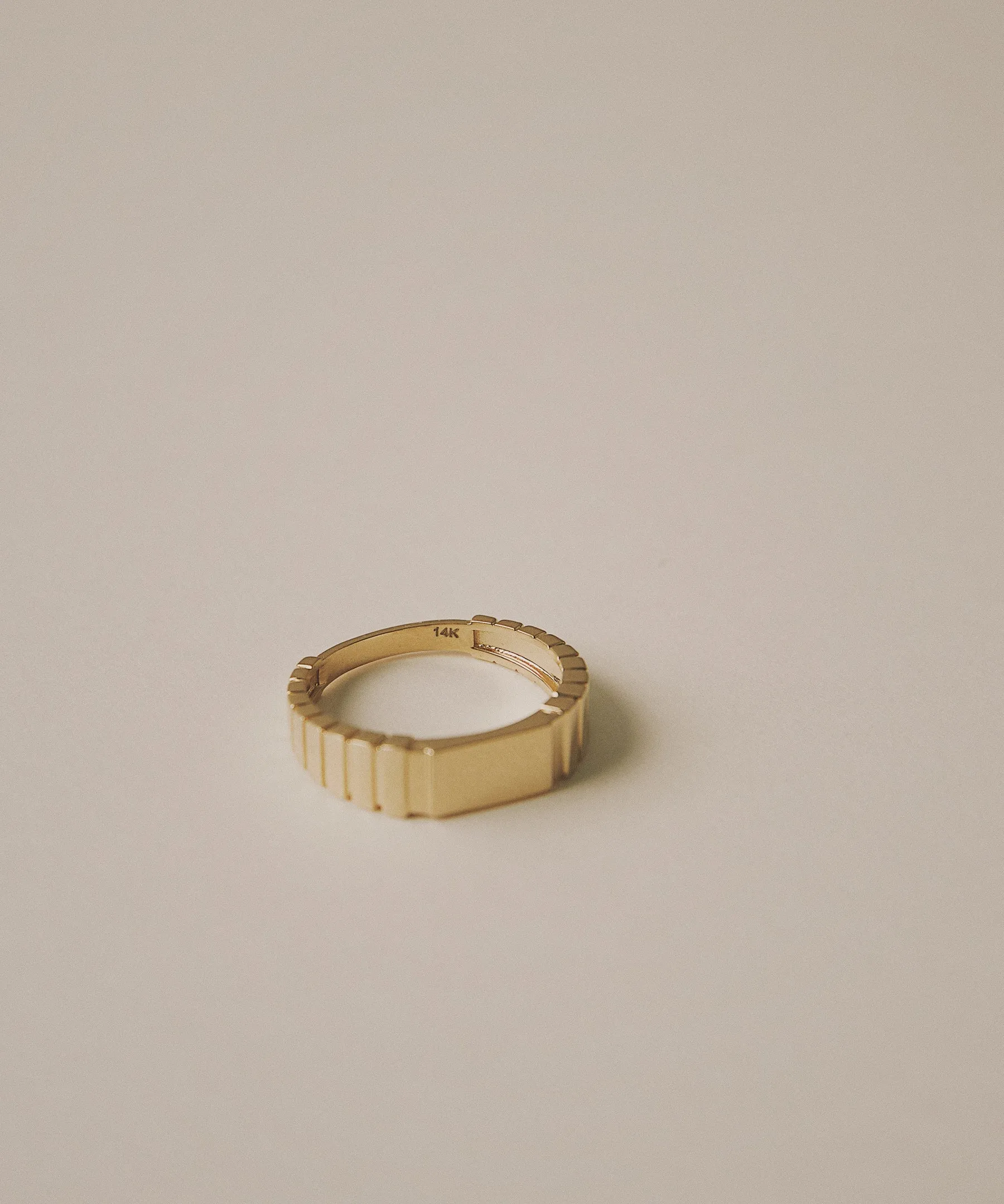 James Groove Signet Ring 14k Recycled Solid Gold