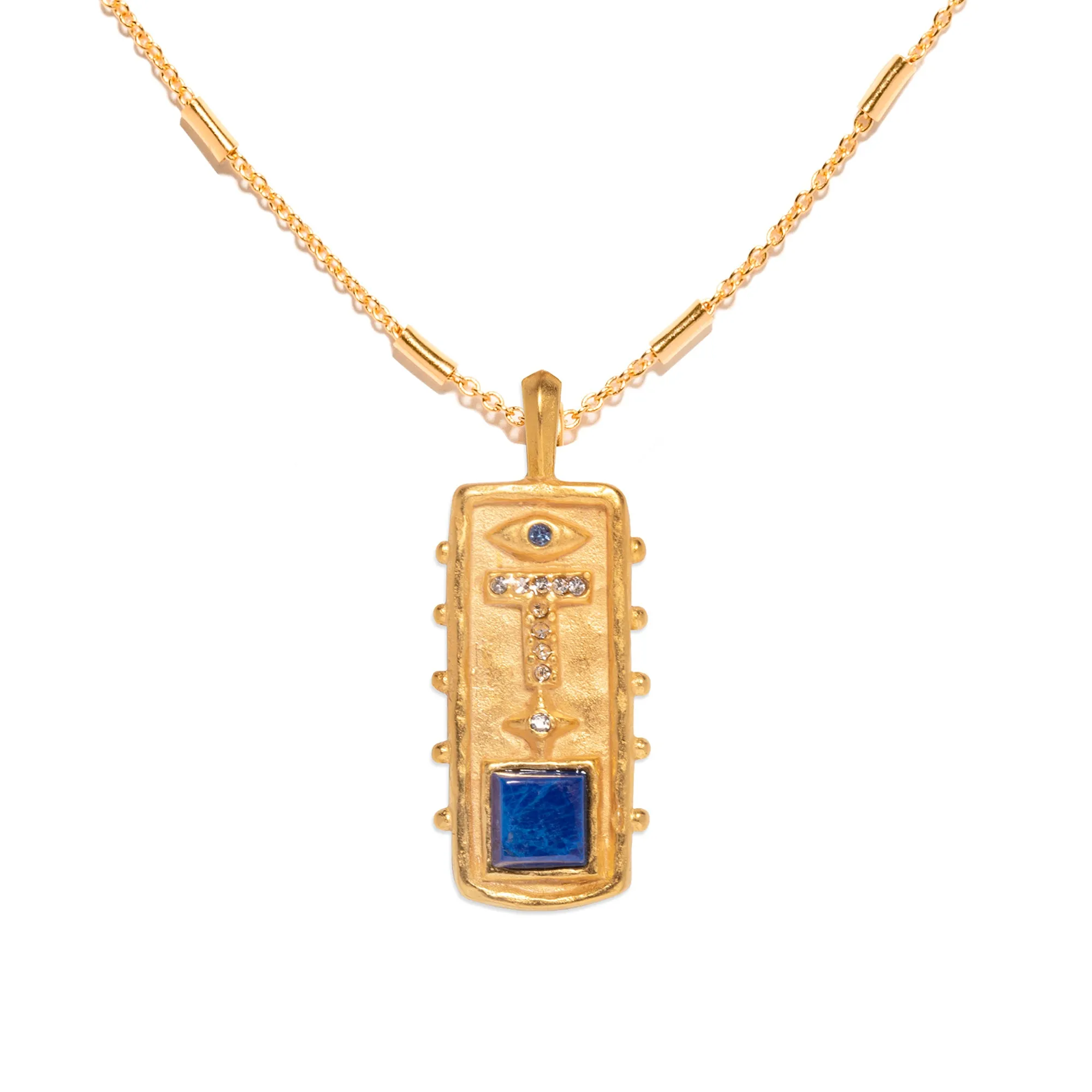 Kaia Initial Cartouche Necklace