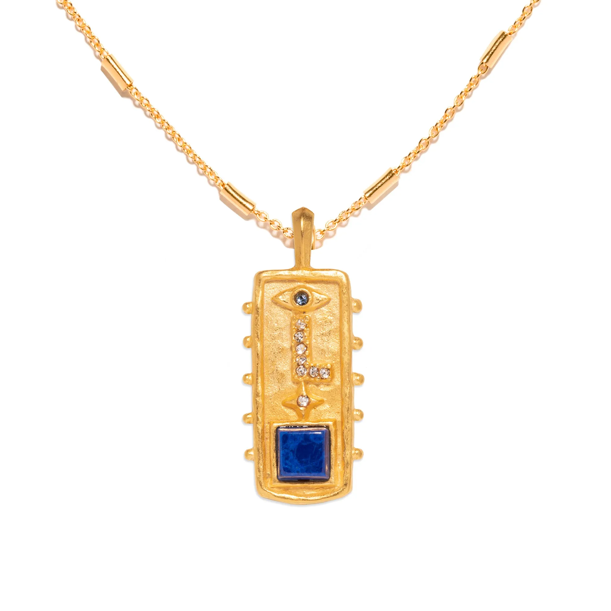Kaia Initial Cartouche Necklace