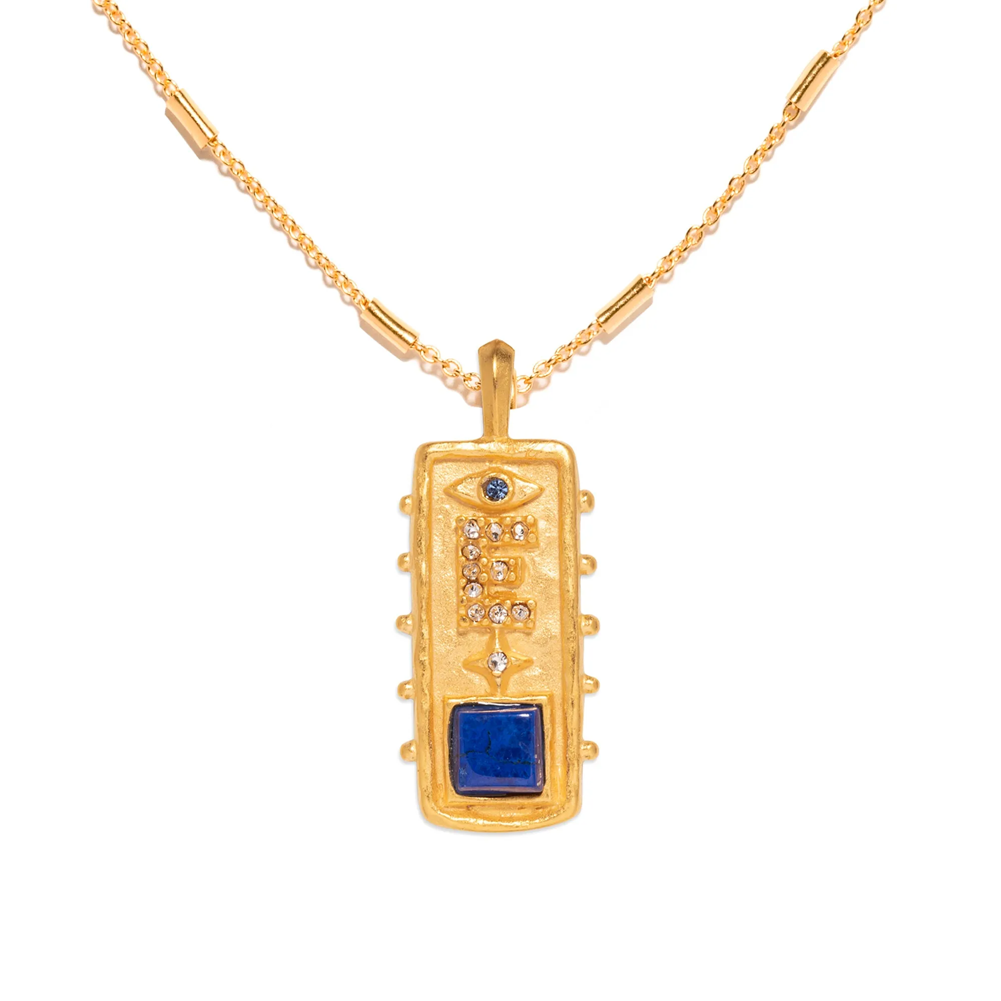 Kaia Initial Cartouche Necklace