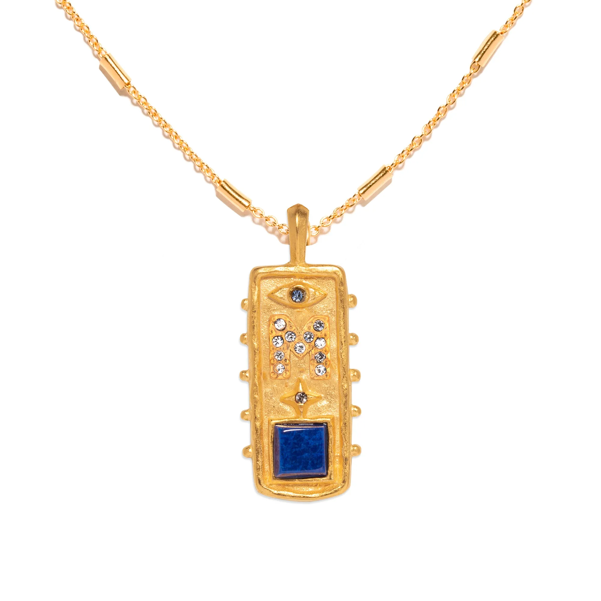 Kaia Initial Cartouche Necklace