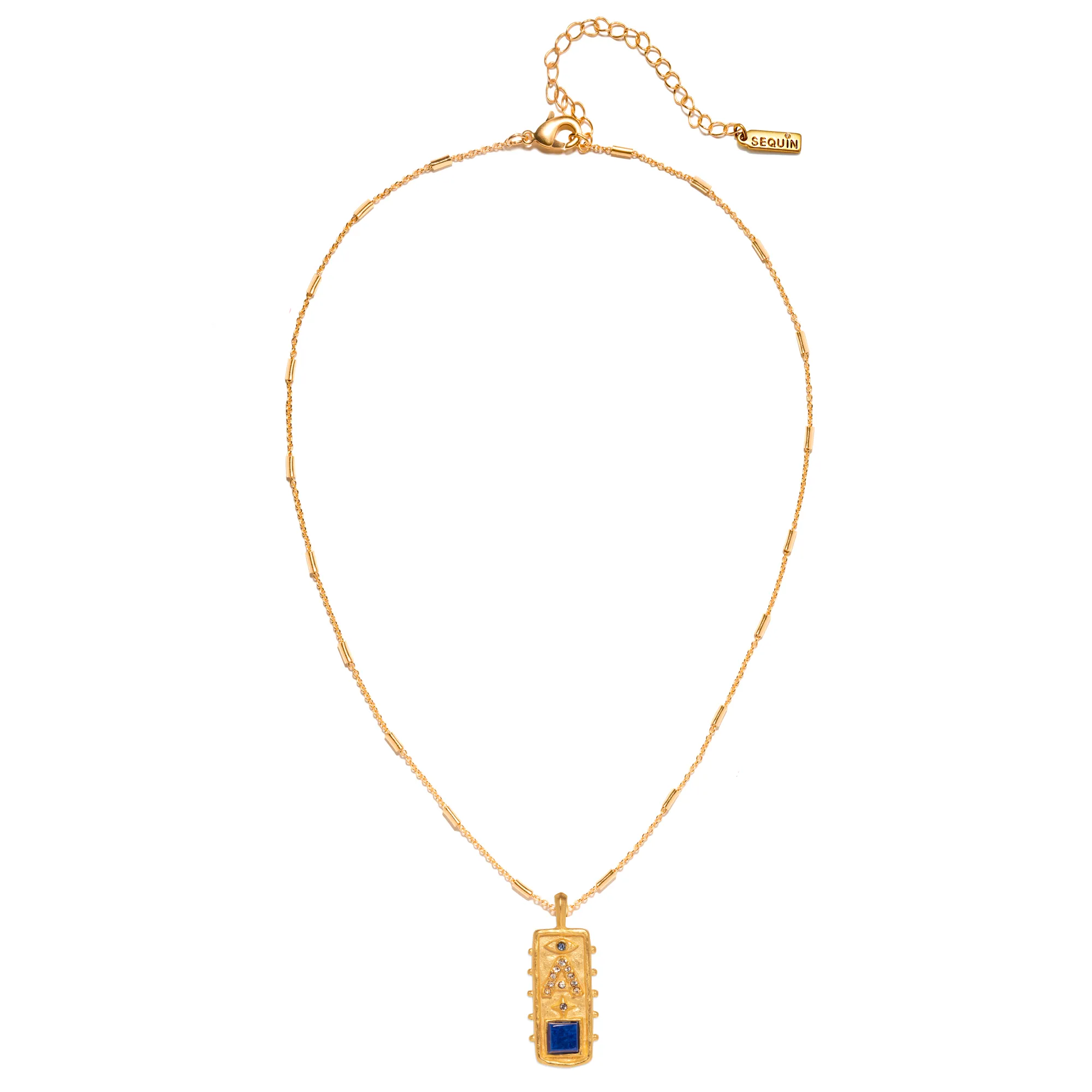 Kaia Initial Cartouche Necklace
