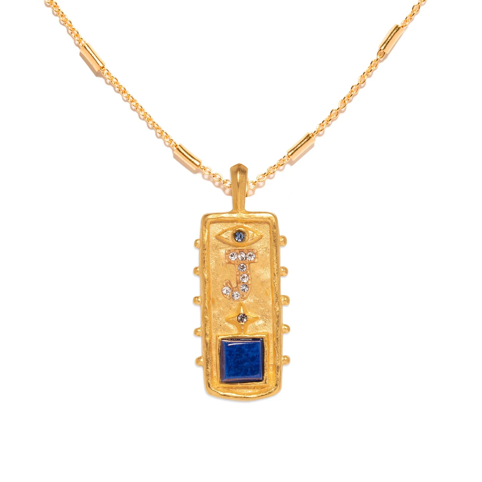 Kaia Initial Cartouche Necklace