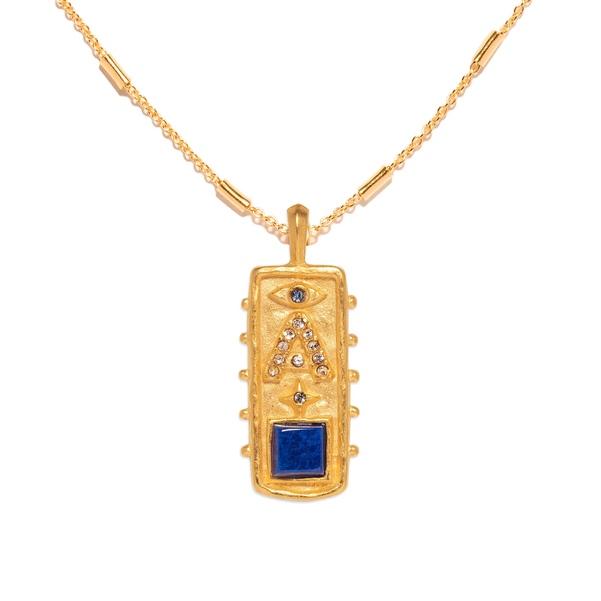 Kaia Initial Cartouche Necklace