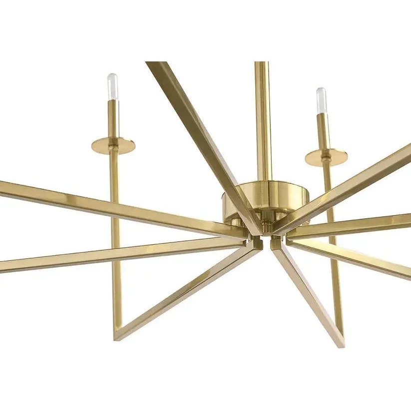 Kaya Chandelier Brass Finish Modern Lighting Fixture