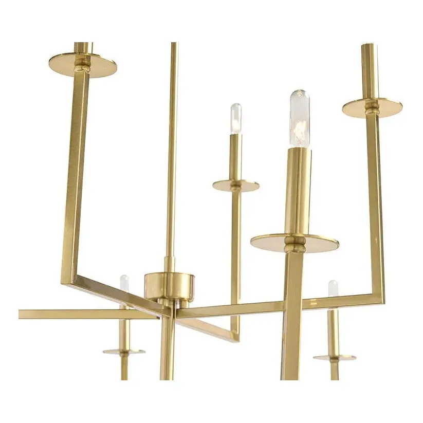 Kaya Chandelier Brass Finish Modern Lighting Fixture