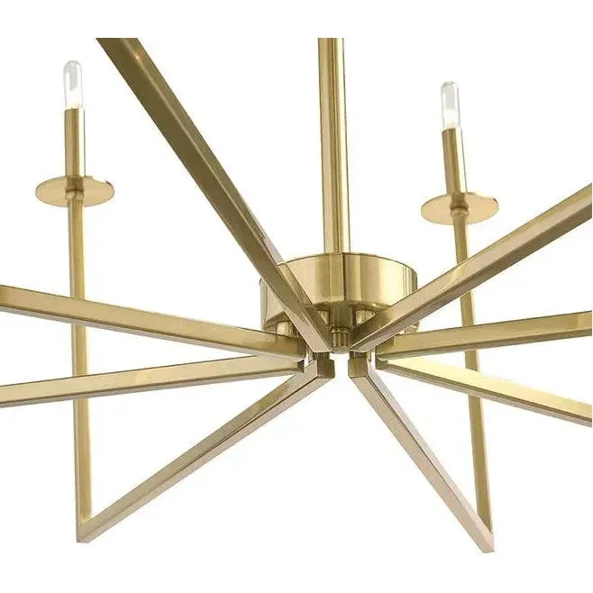 Kaya Chandelier Brass Finish Modern Lighting Fixture