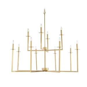 Kaya Chandelier Brass Finish Modern Lighting Fixture