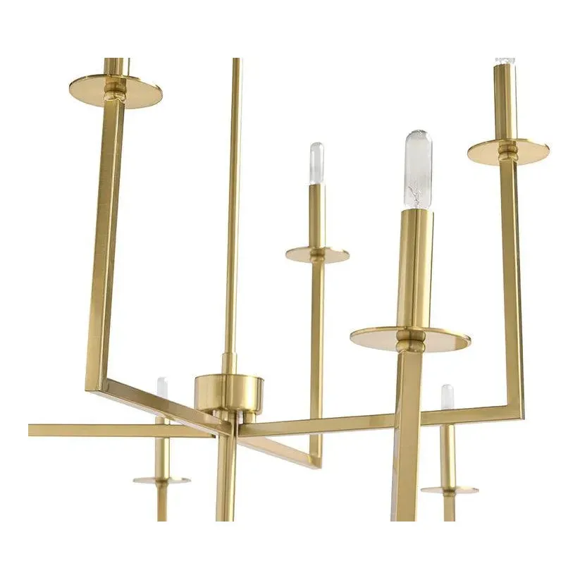 Kaya Chandelier Brass Finish Modern Lighting Fixture