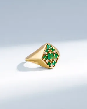 La Fantaisie Star Emerald Signet Ring