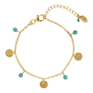 Lakshmi Bracelet – Gold Turquoise