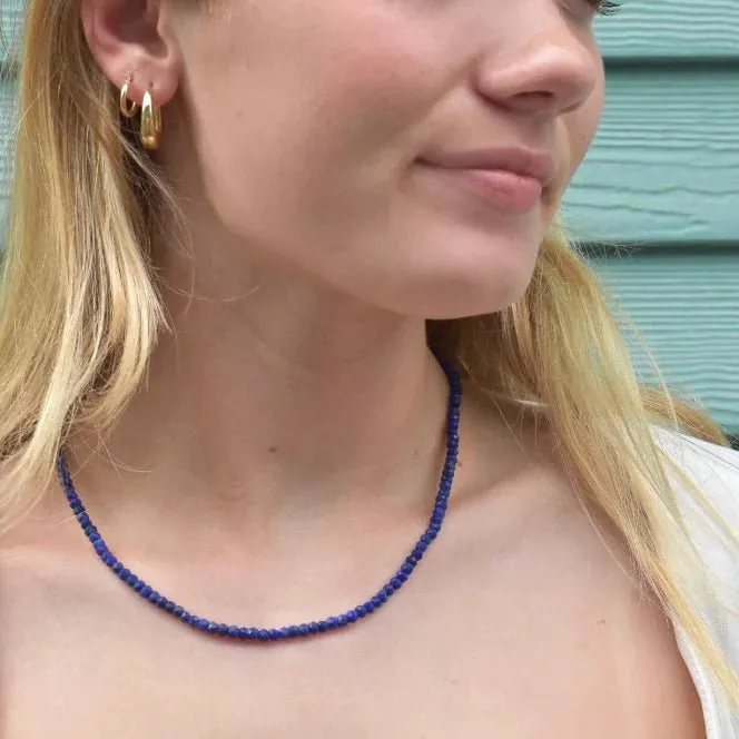 Lapis Lazuli Faceted Gemstone Necklace
