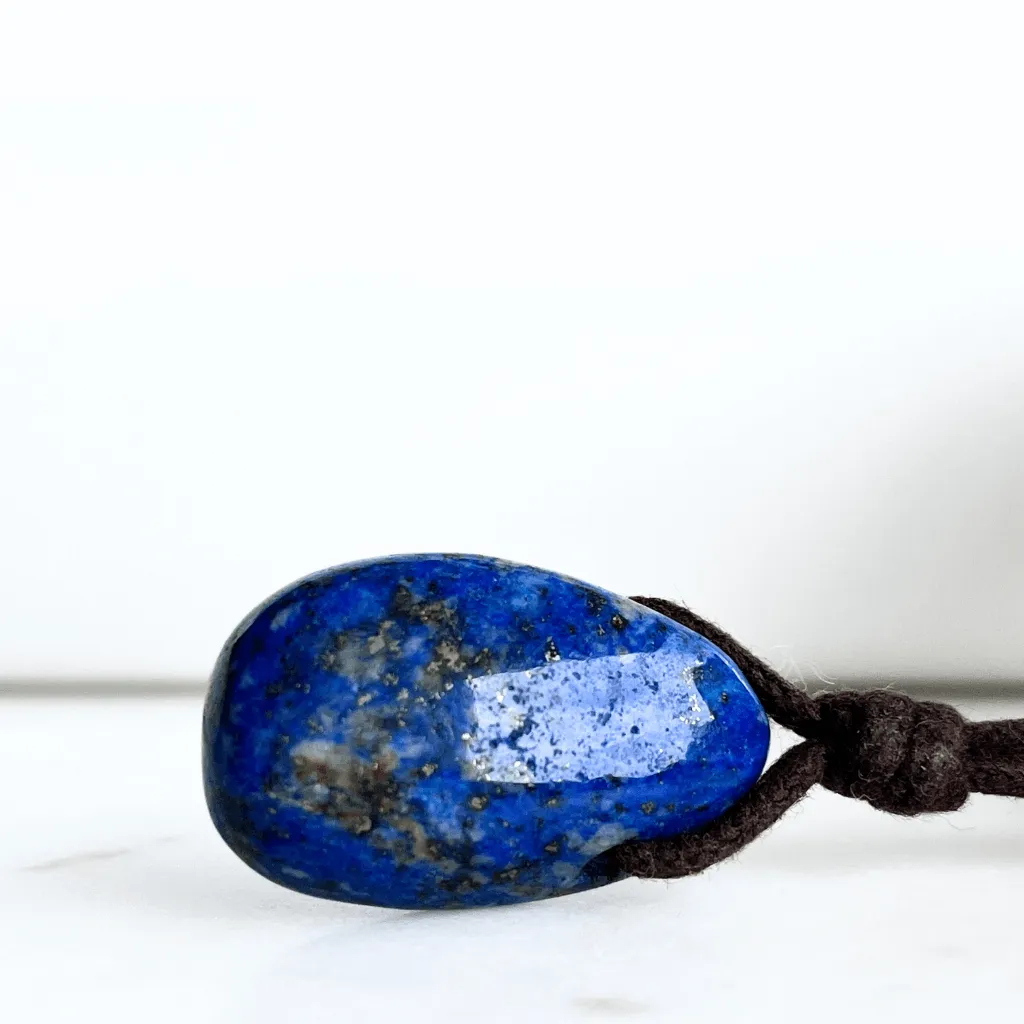 Lapis Lazuli Gemstone Pendant Necklace - Celestial Beauty