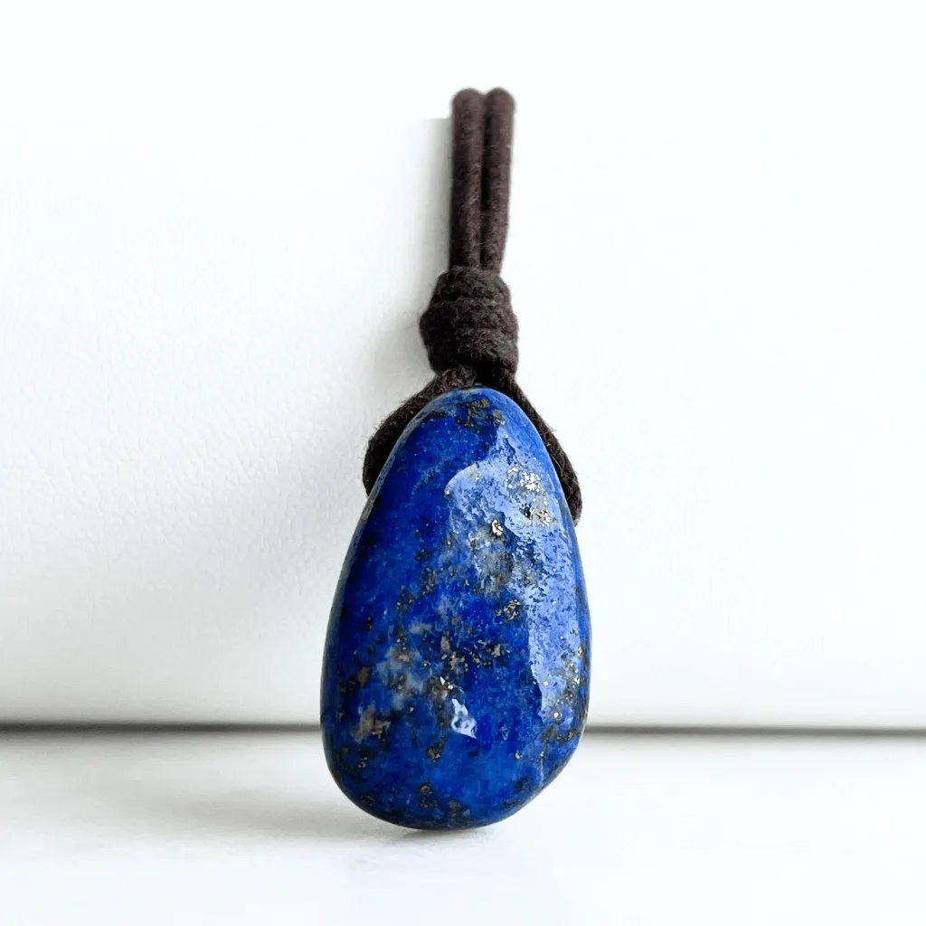 Lapis Lazuli Gemstone Pendant Necklace - Celestial Beauty