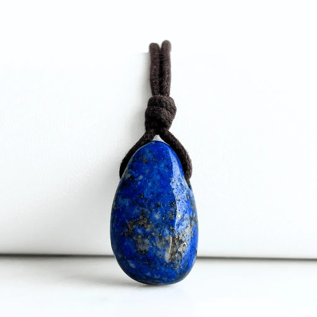 Lapis Lazuli Gemstone Pendant Necklace - Celestial Beauty