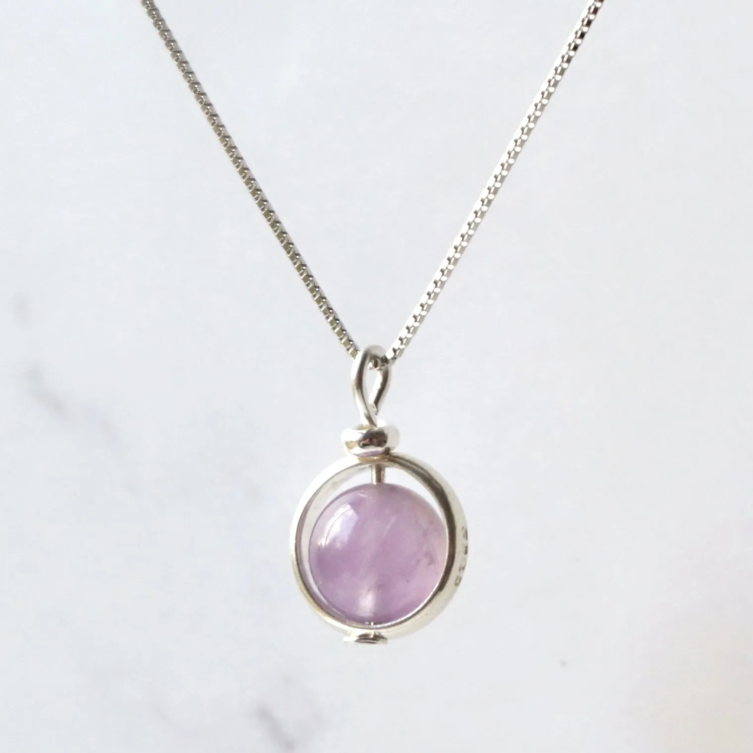 Lavender Amethyst Sterling Silver Necklace