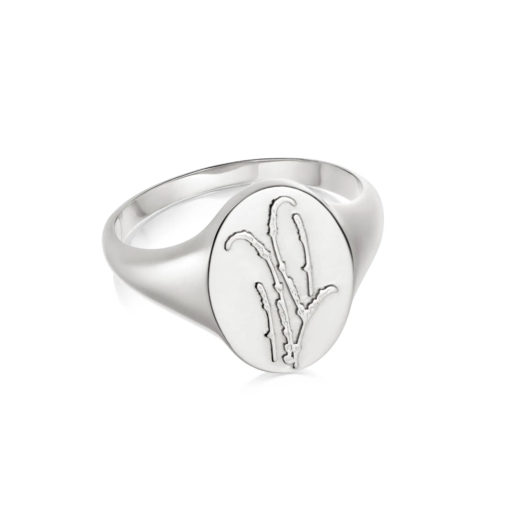 Lavender Signet Ring Sterling Silver