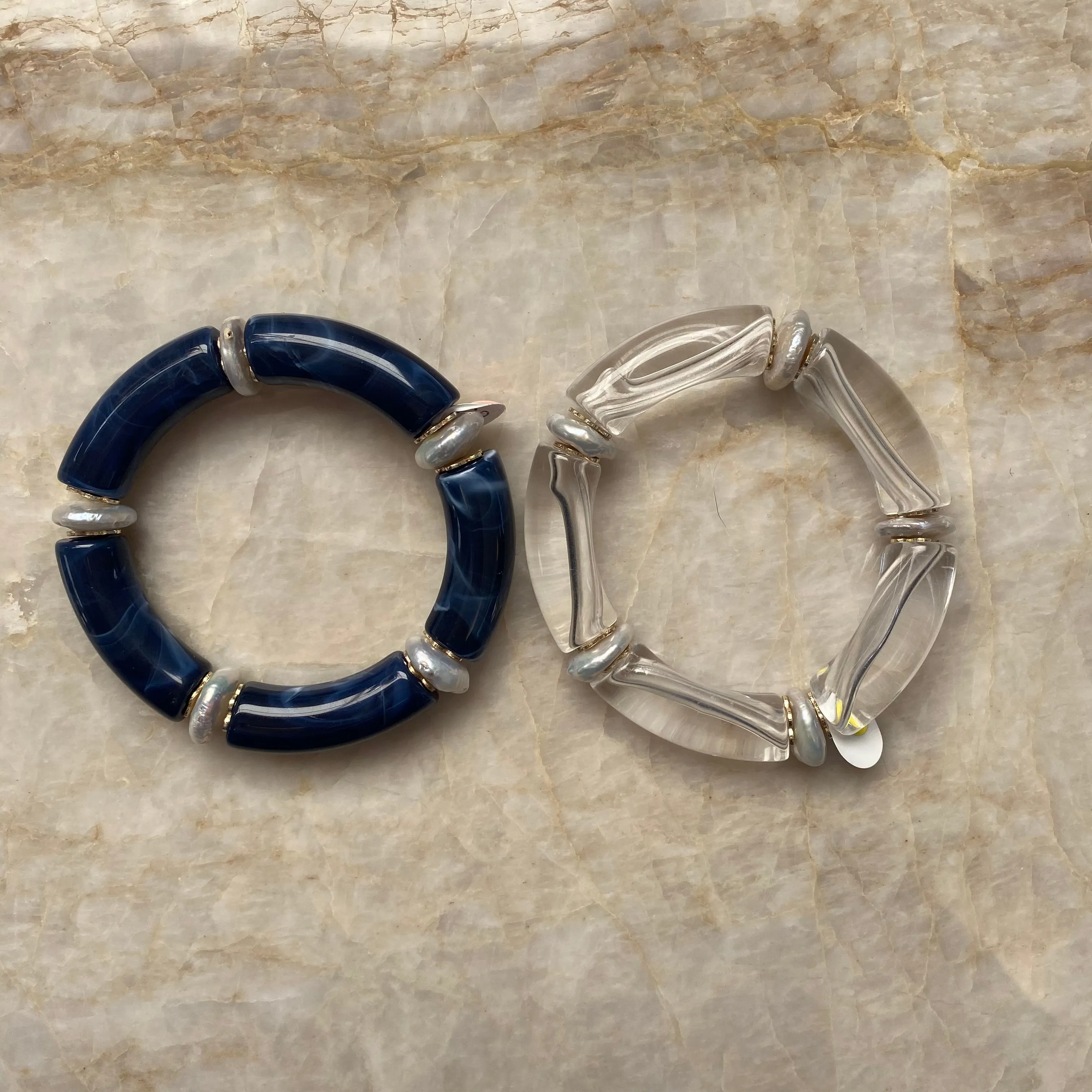 Mac Bracelet with Flat Coin Pearls