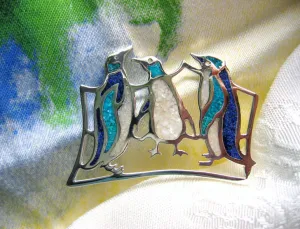 March of the Penguin Pendant on Silver Chain