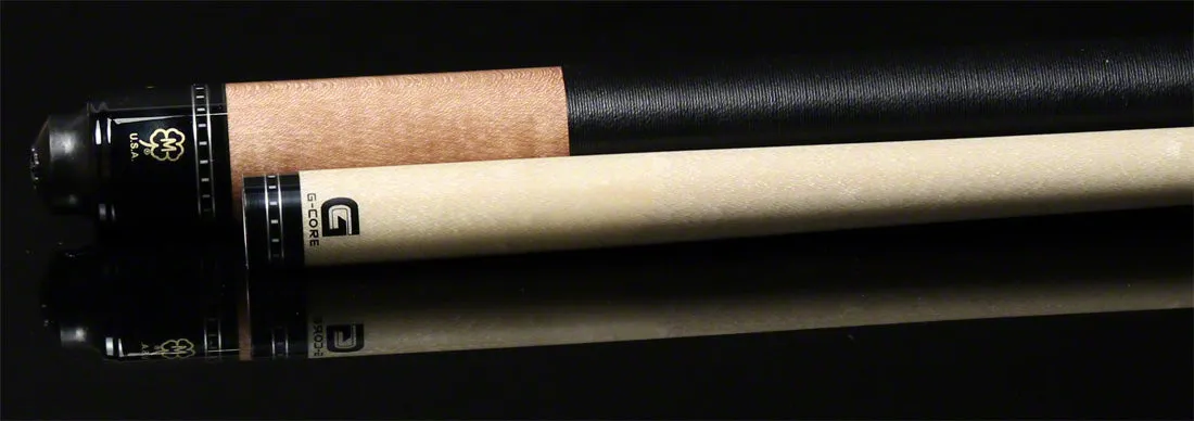 McDermott Walnut Stained Maple Forearm with Black PointsPool Cue - G333