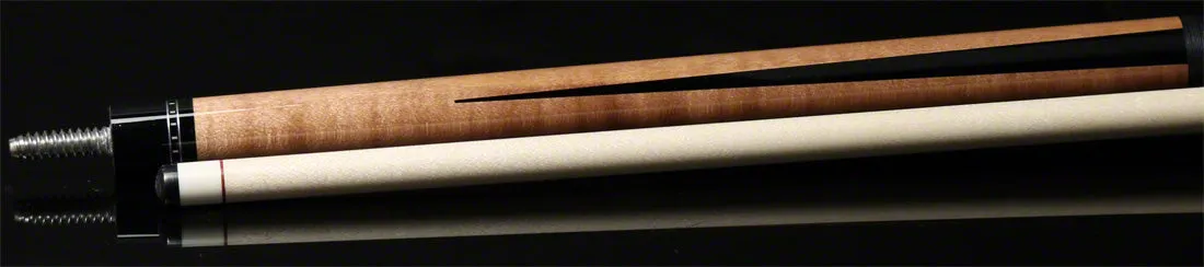 McDermott Walnut Stained Maple Forearm with Black PointsPool Cue - G333