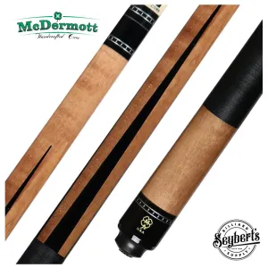 McDermott Walnut Stained Maple Forearm with Black PointsPool Cue - G333