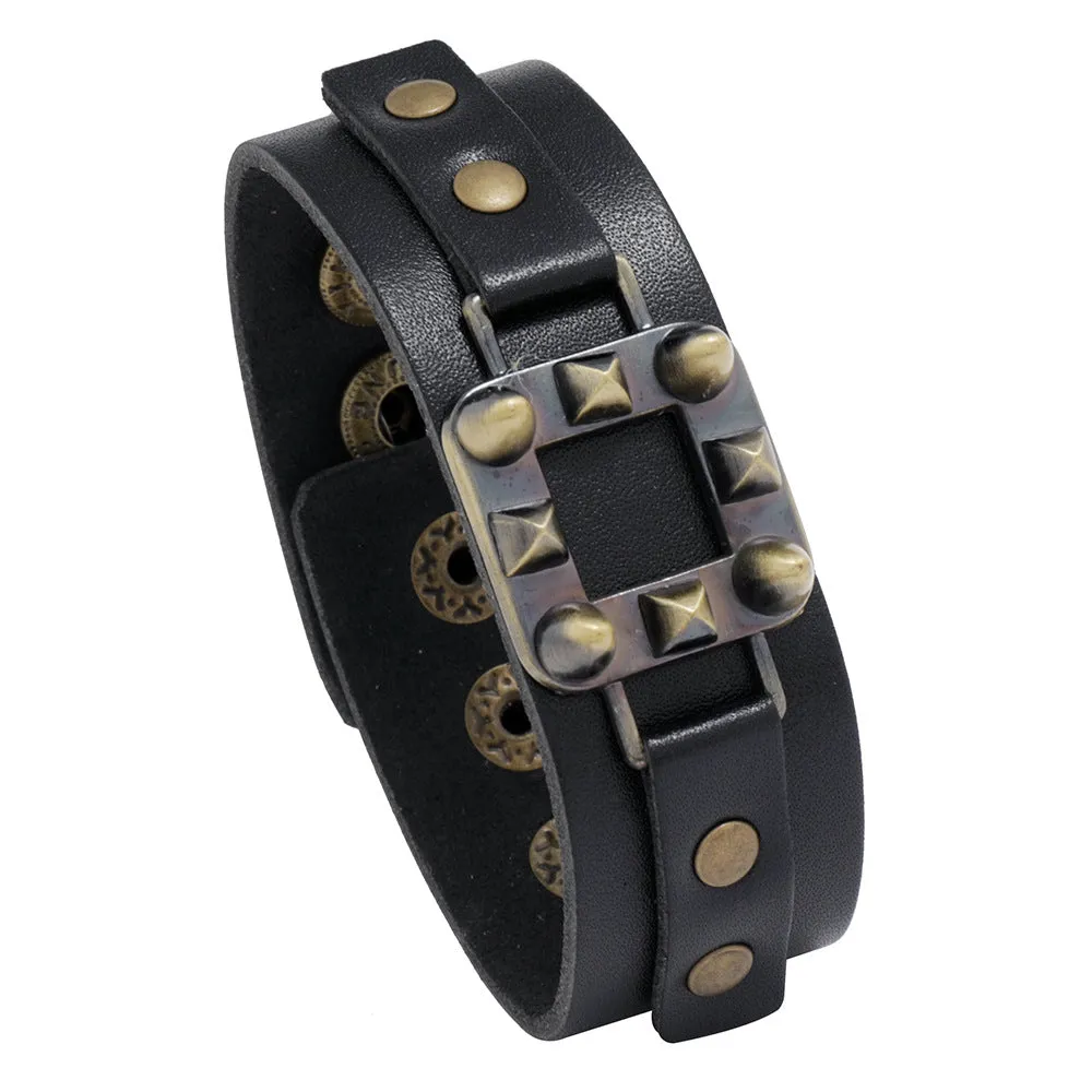 Men's Cowhide Bracelet Punk Rock Jewelry