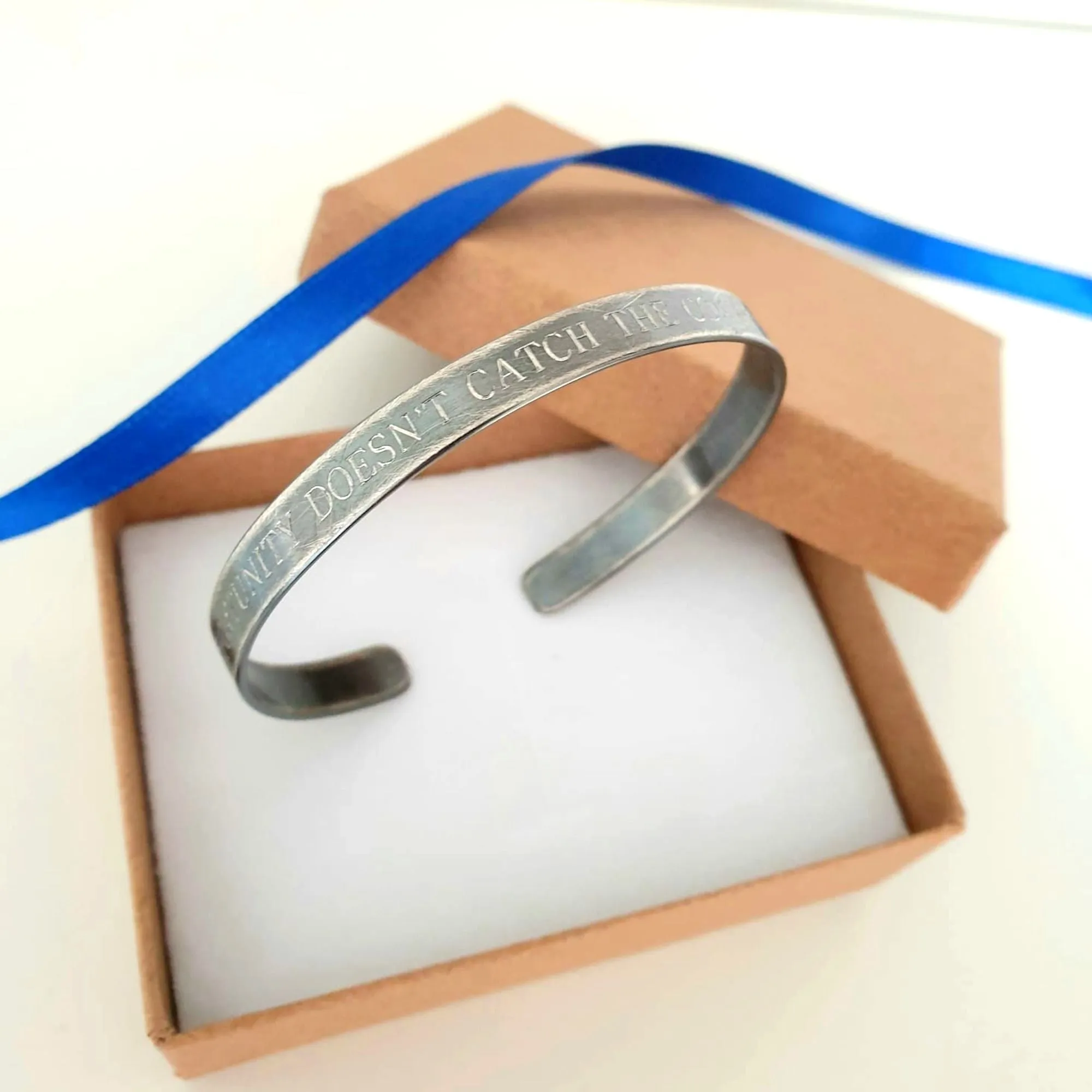 Mens Inspiration Bracelet - Design Bangle Cuff for men - Personalized Rustic Jewelry