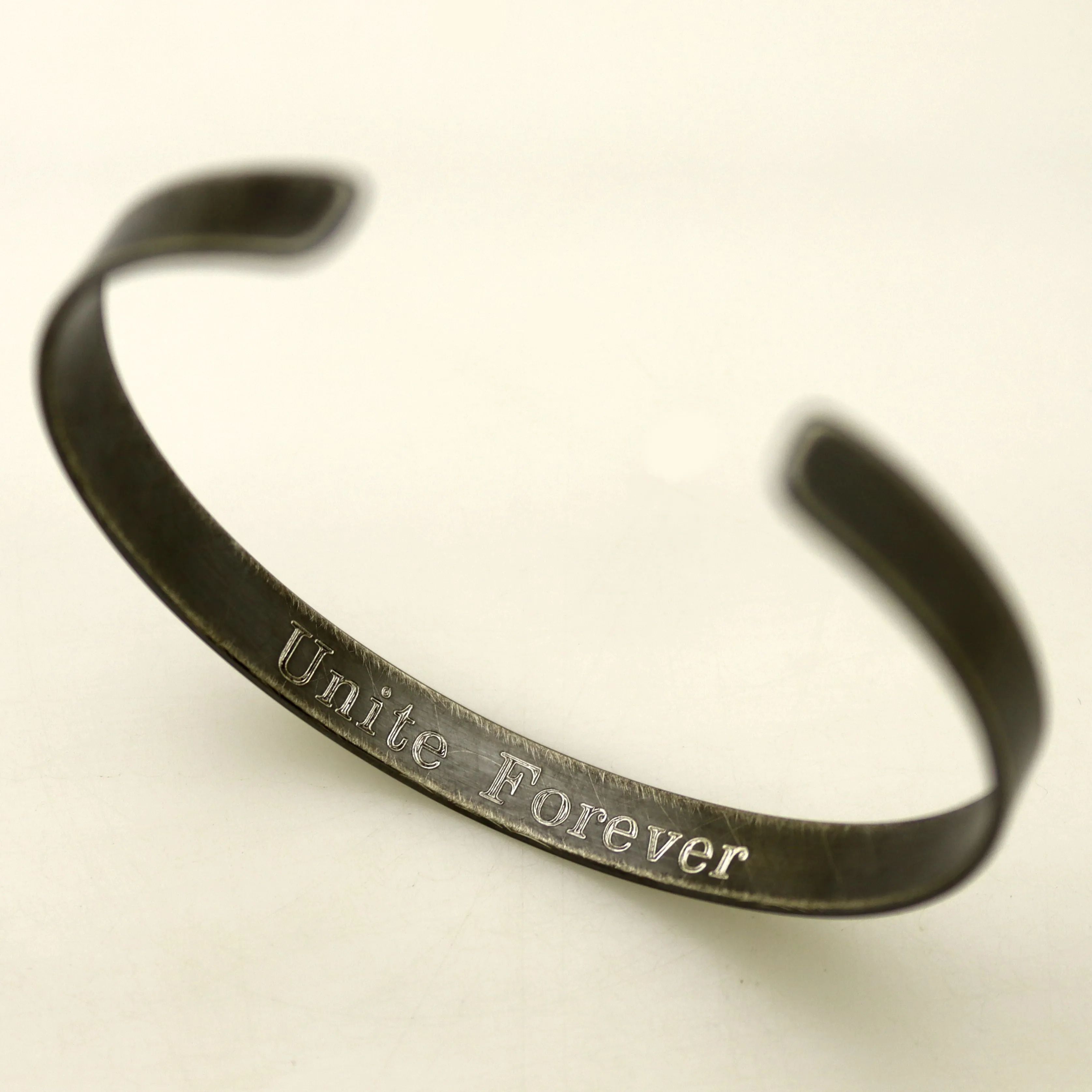 Mens Inspiration Bracelet - Design Bangle Cuff for men - Personalized Rustic Jewelry