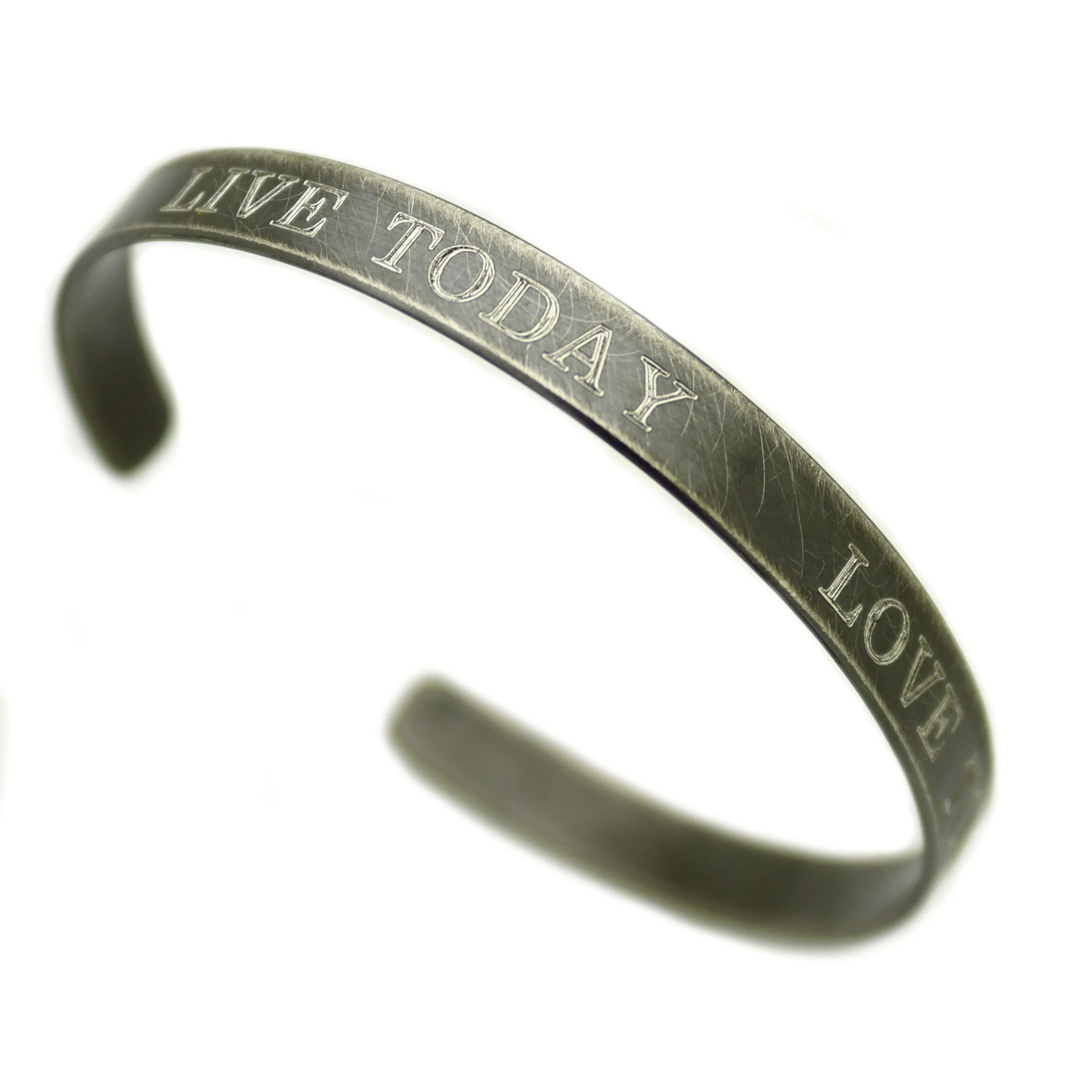 Mens Inspiration Bracelet - Design Bangle Cuff for men - Personalized Rustic Jewelry