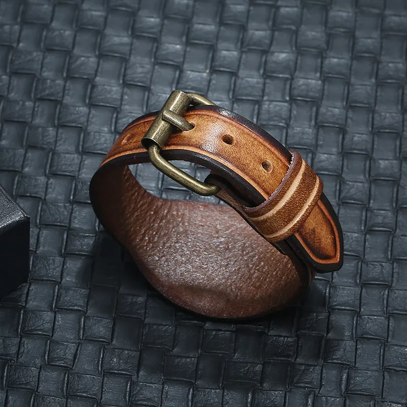 Men's New Simple & Retro Distressed Leather Bracelet