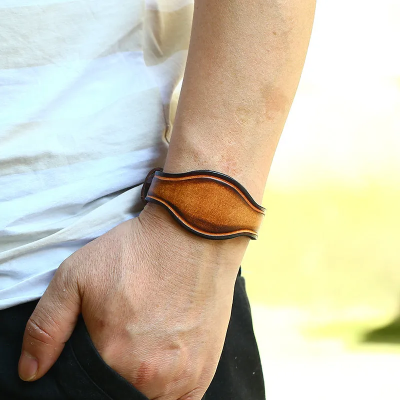 Men's New Simple & Retro Distressed Leather Bracelet