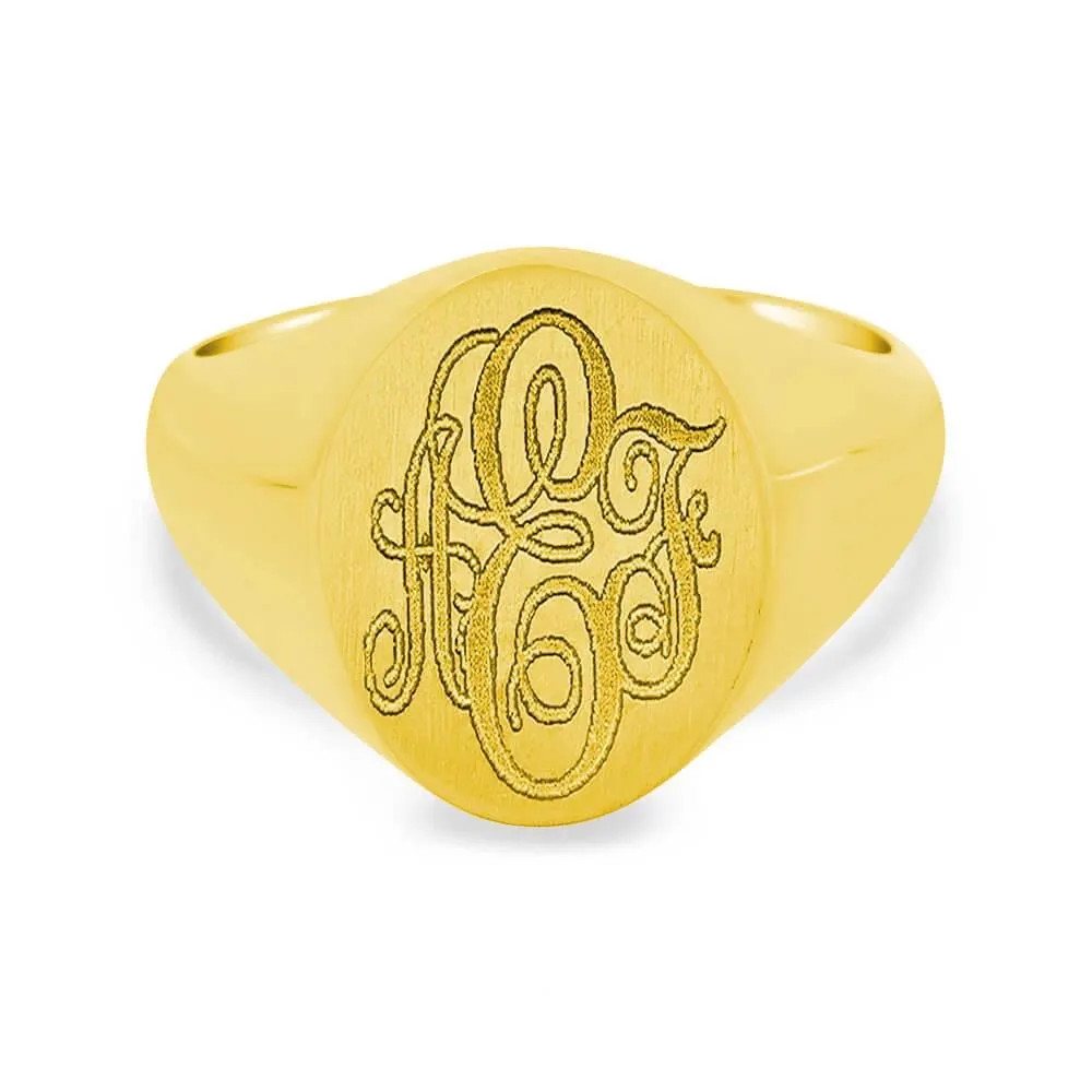 Men's Oval Signet Ring - Small