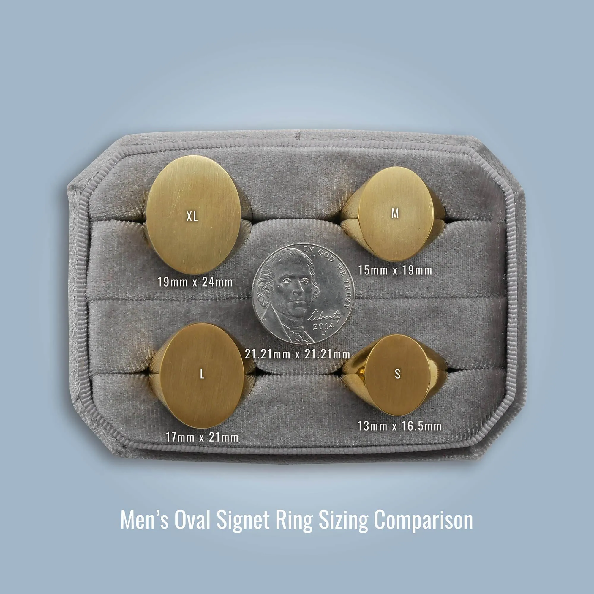Men's Oval Signet Ring - Small