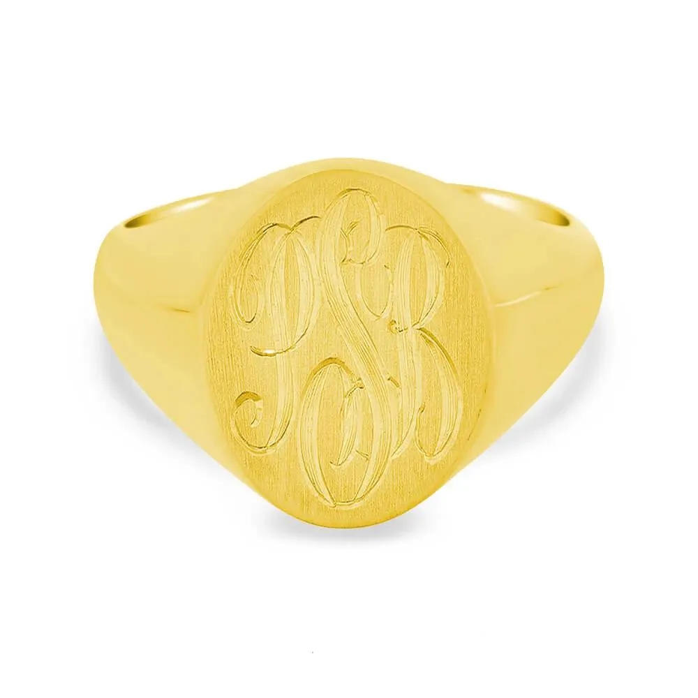 Men's Oval Signet Ring - Small