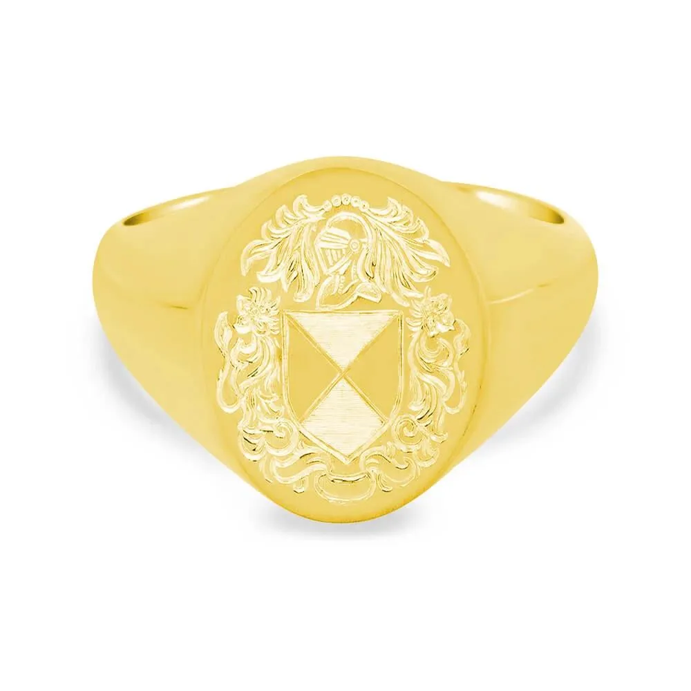 Men's Oval Signet Ring - Small