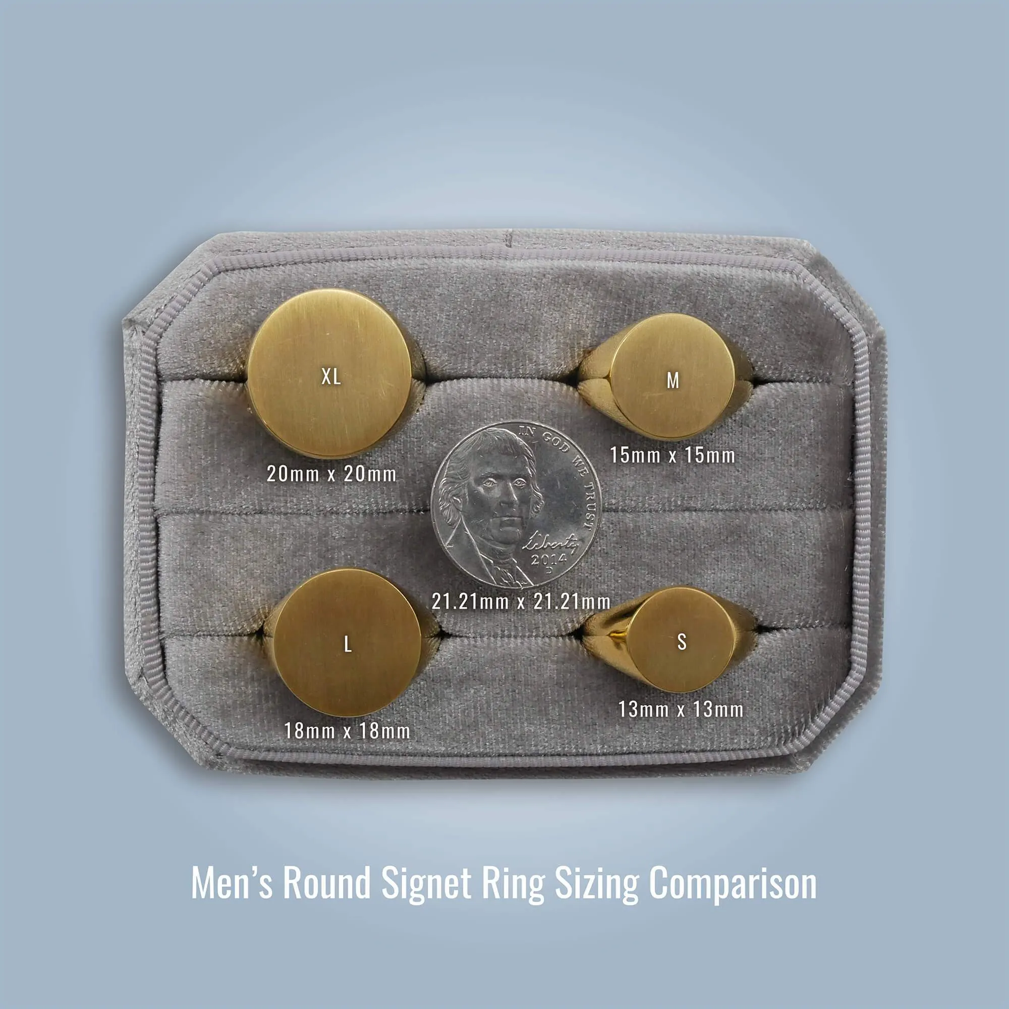 Men's Round Signet Ring - Extra Large