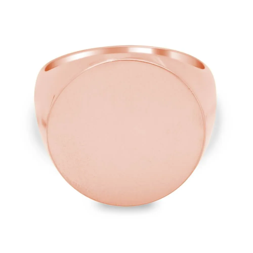 Men's Round Signet Ring - Extra Large