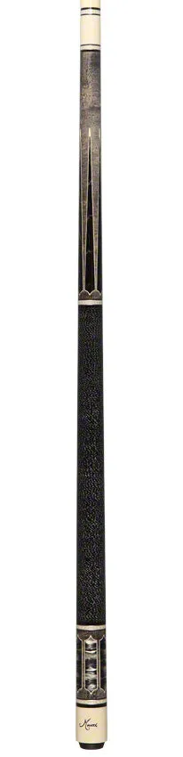 Meucci 2020 Gray - Black Pearl - Black/White Wrap Pool Cue with Pro Shaft - 2020GYBKBKWHP