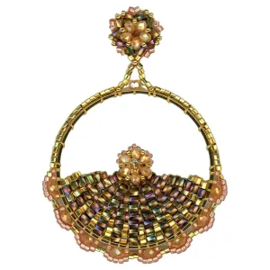 Miguel Ases Pumpkin & Honey Ombre Hoop Earring  -Fall 2022