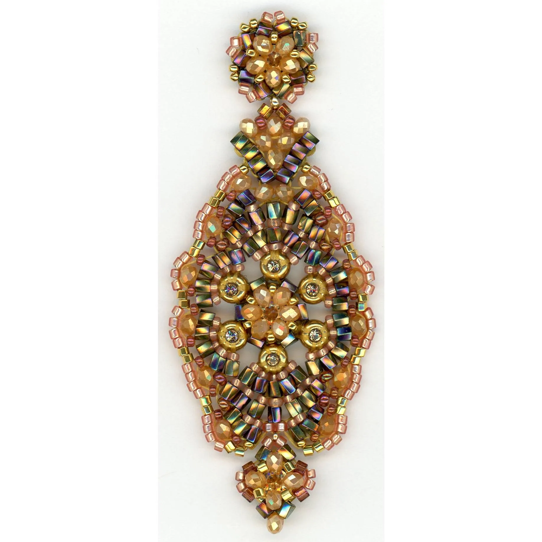 Miguel Ases Pumpkin & Honey Ombre Statement Earring  -Fall 2022