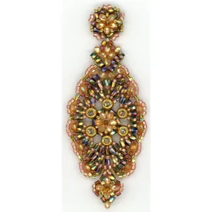 Miguel Ases Pumpkin & Honey Ombre Statement Earring  -Fall 2022