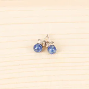 MM5000 - Lapis Lazuli Round Earrings Blue