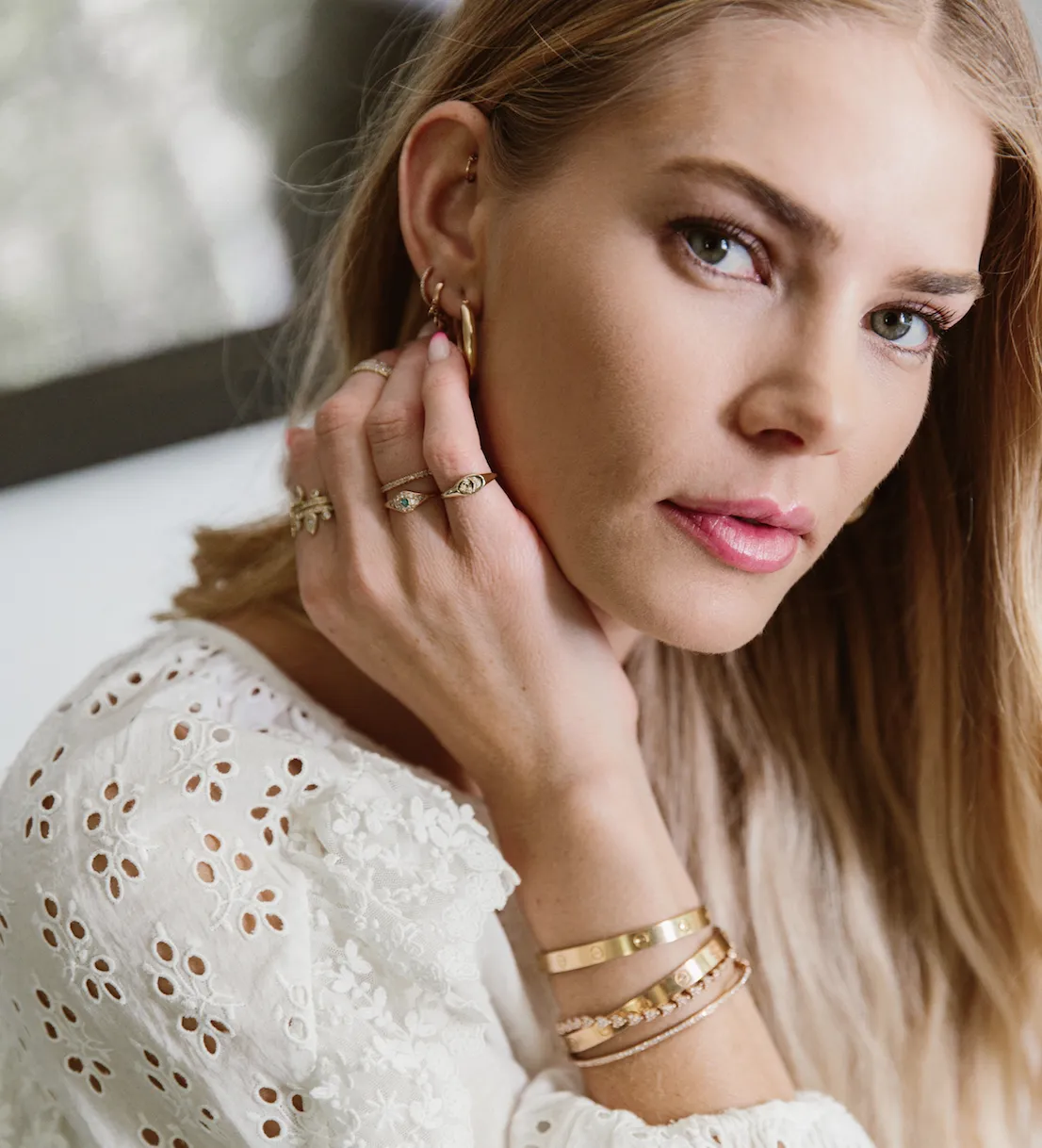Moon & Star Diamond Signet Ring