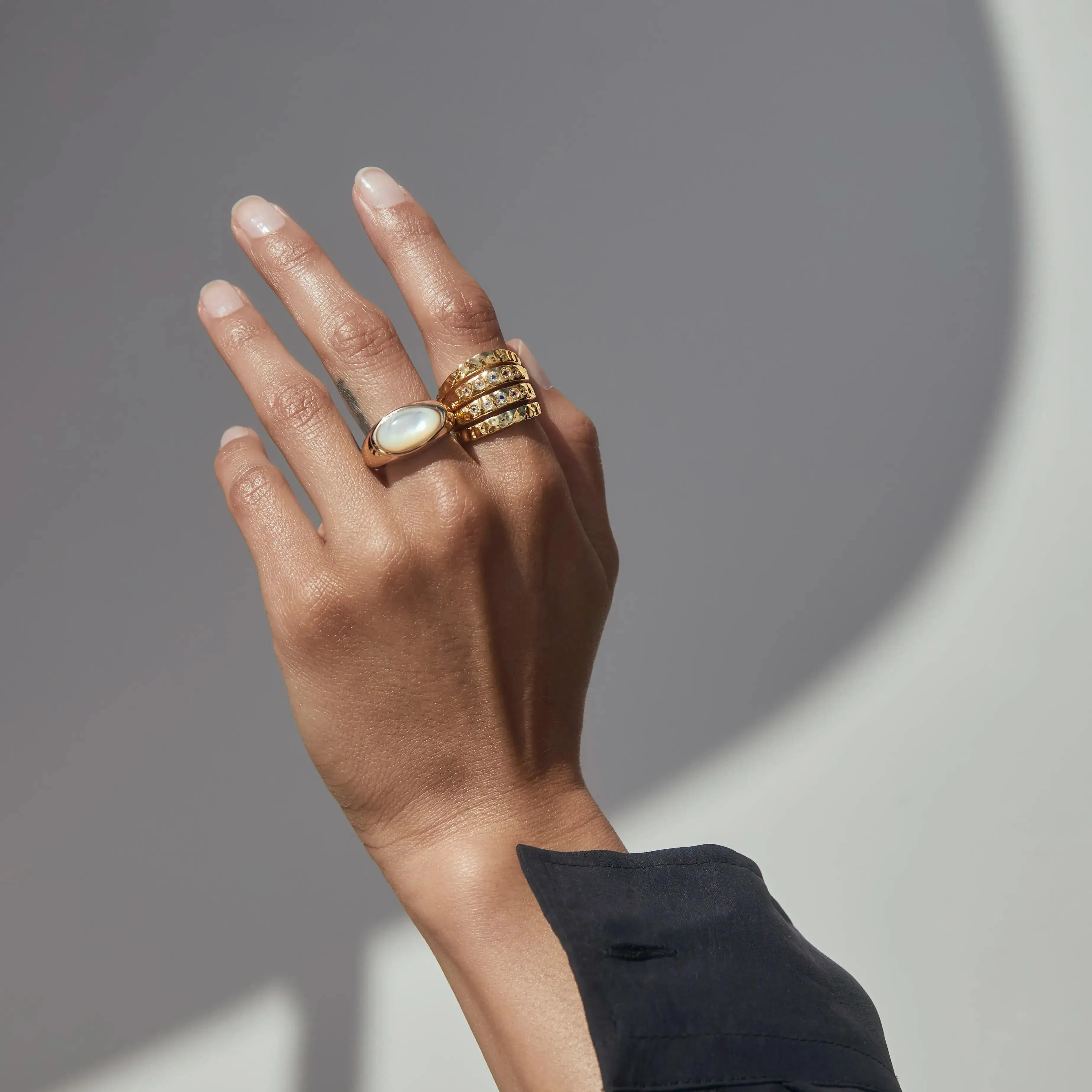 Mother of Pearl Signet Ring