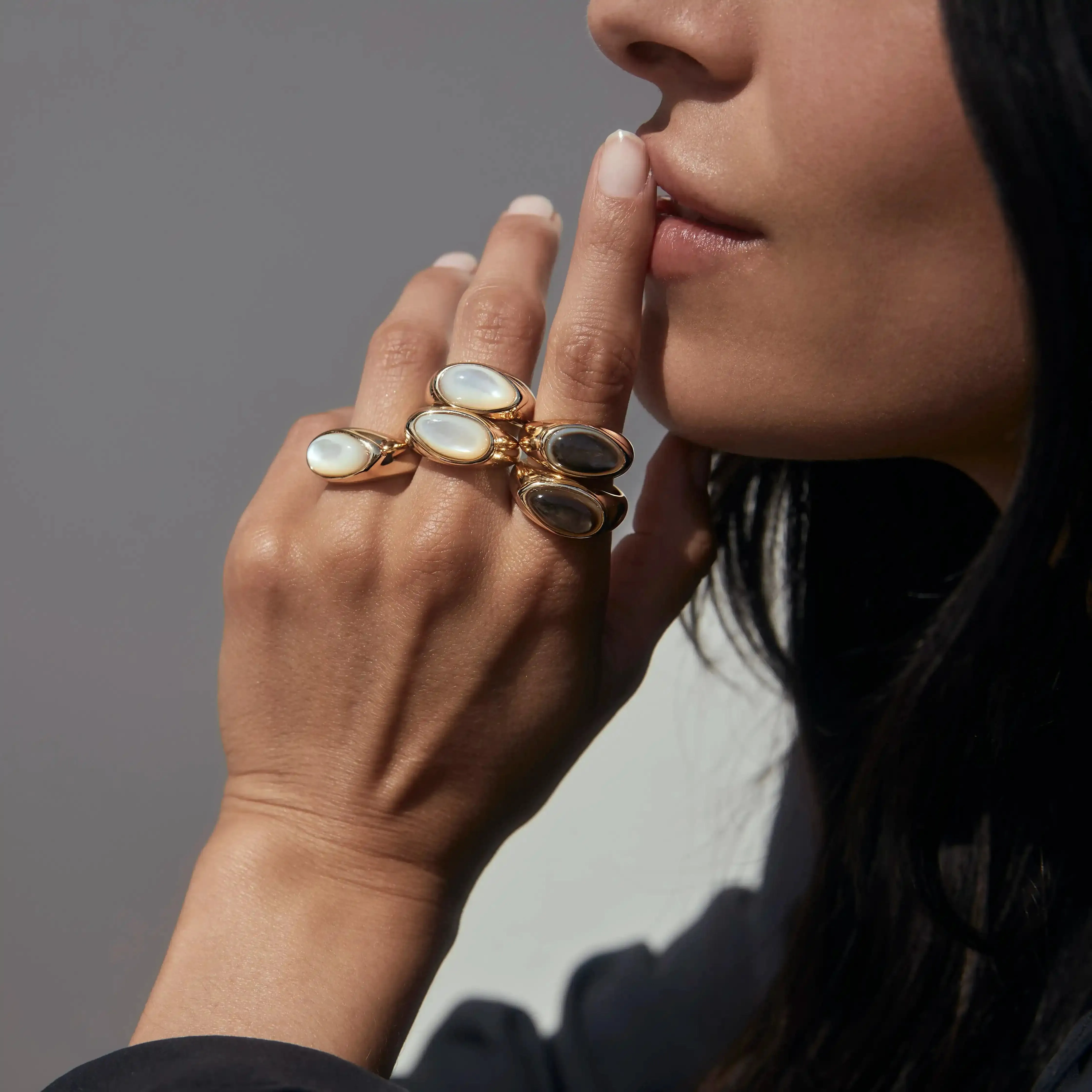 Mother of Pearl Signet Ring